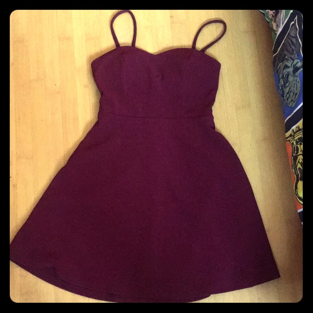 Forever 21 Burgundy skater dress